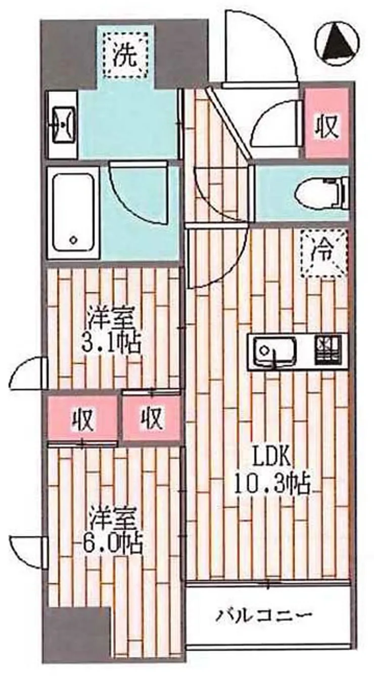 ソルティア府中宮町（T2-5432）の間取り図