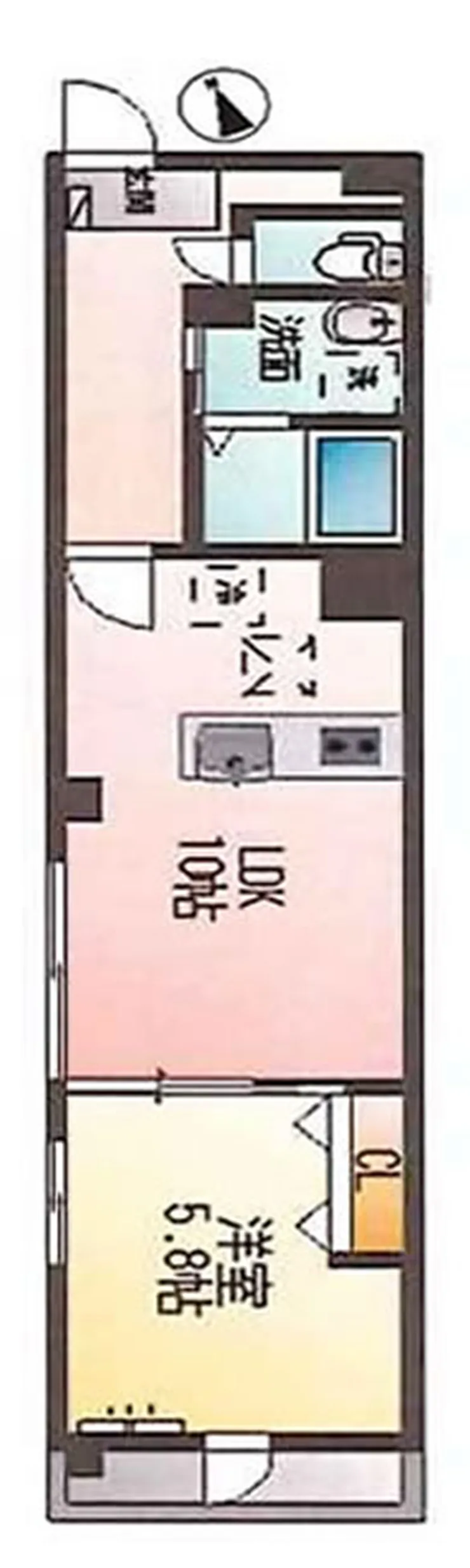 グリシーヌ（分倍河原駅・T1-5448）の間取り図