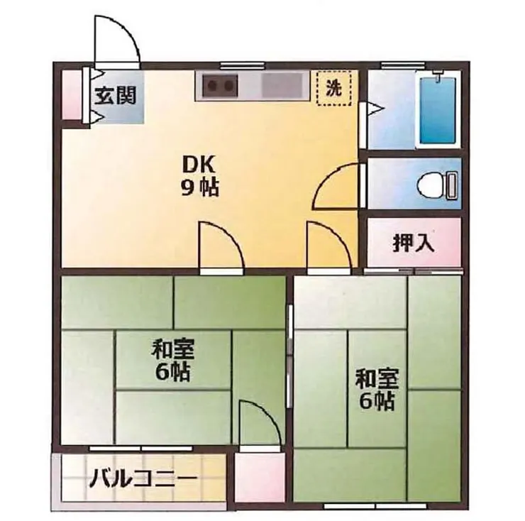 ファミーユ落合（是政駅・T2-5451）の間取り図
