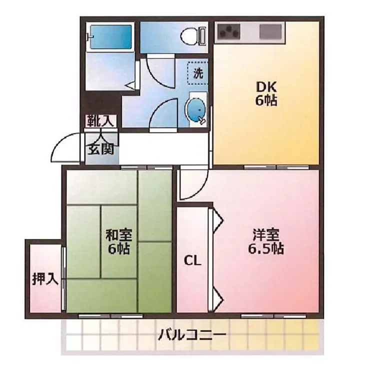 パークサイドハイツ（南町４）（中河原駅・T2-5452）の間取り図
