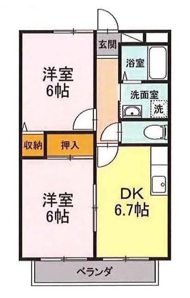 パセオ西府弐番館（T2-5465）の間取り図