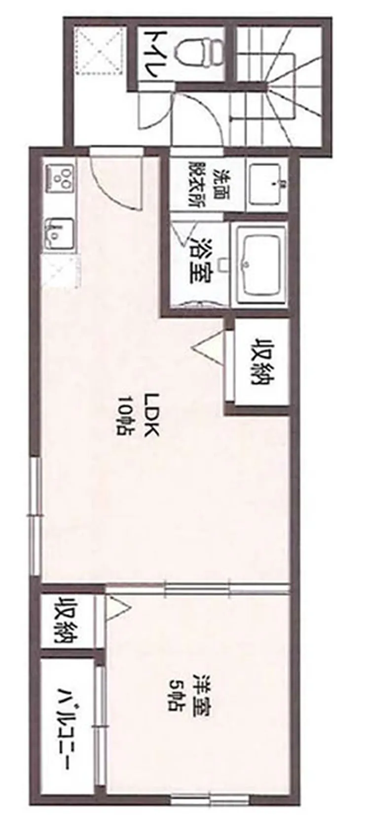 １LDK賃貸（府中駅・T1-5466）の間取り図