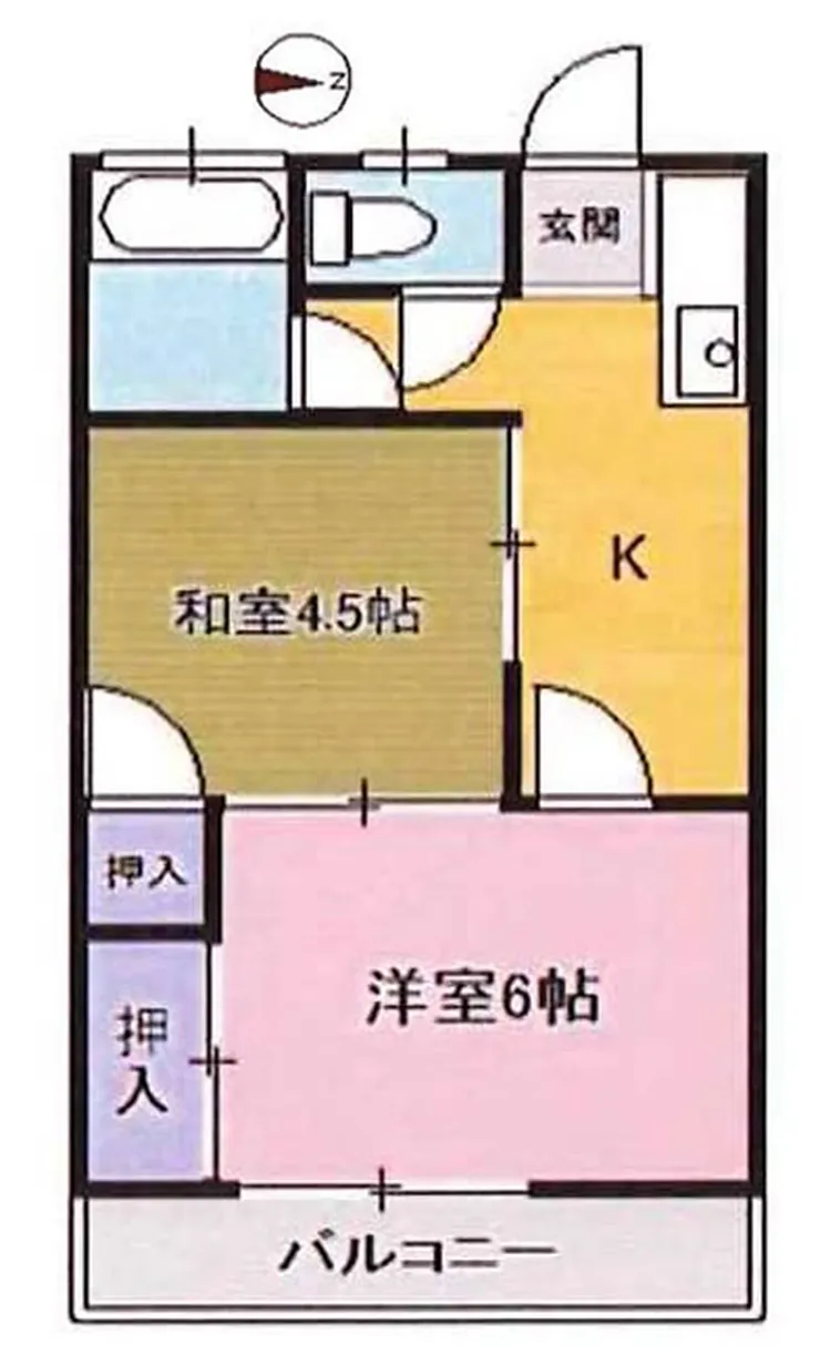 グリーンコーポ（押立町１）（武蔵野台駅・T2-5476）の間取り図