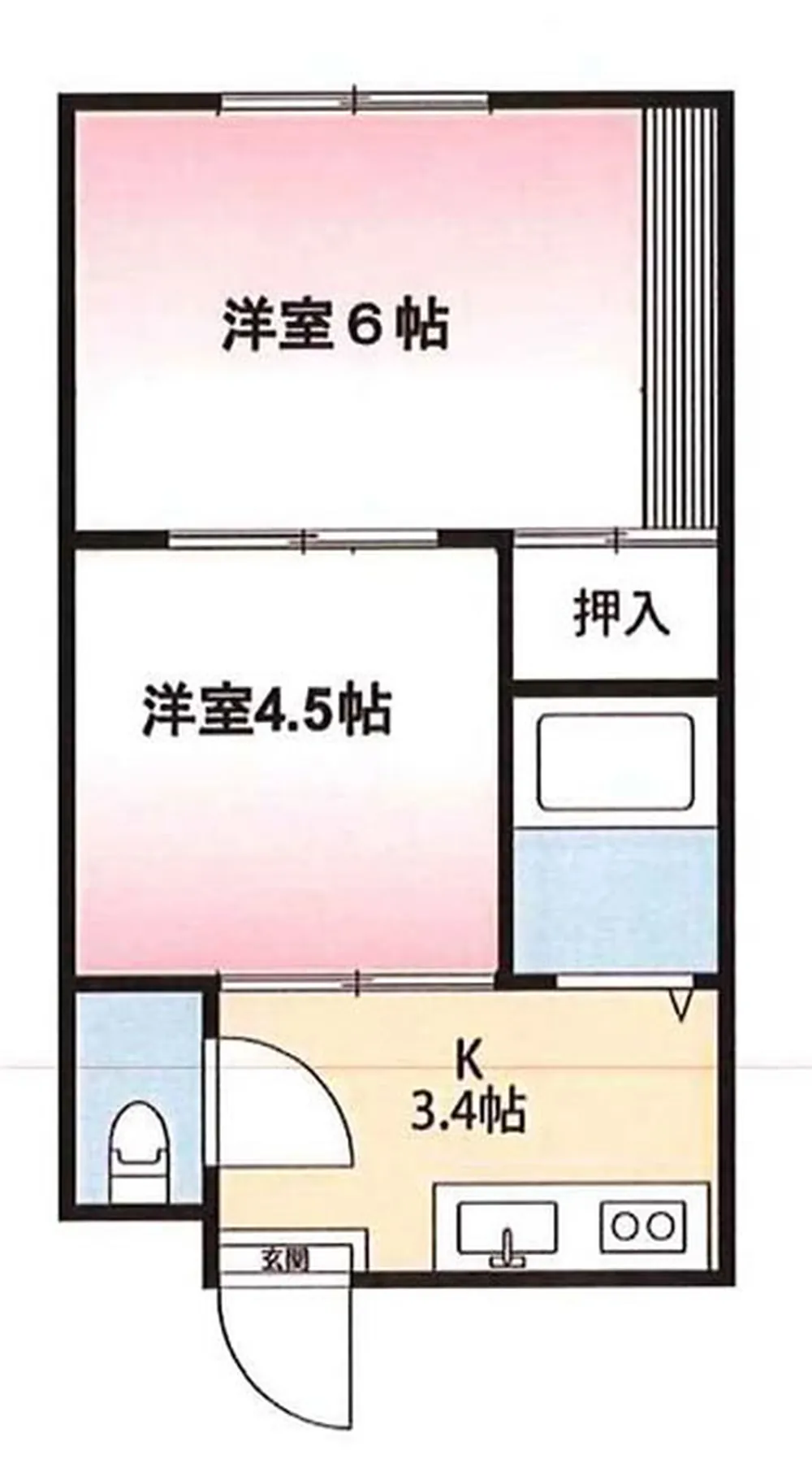 メゾン五葉（多磨霊園駅・T2-5506）の間取り図