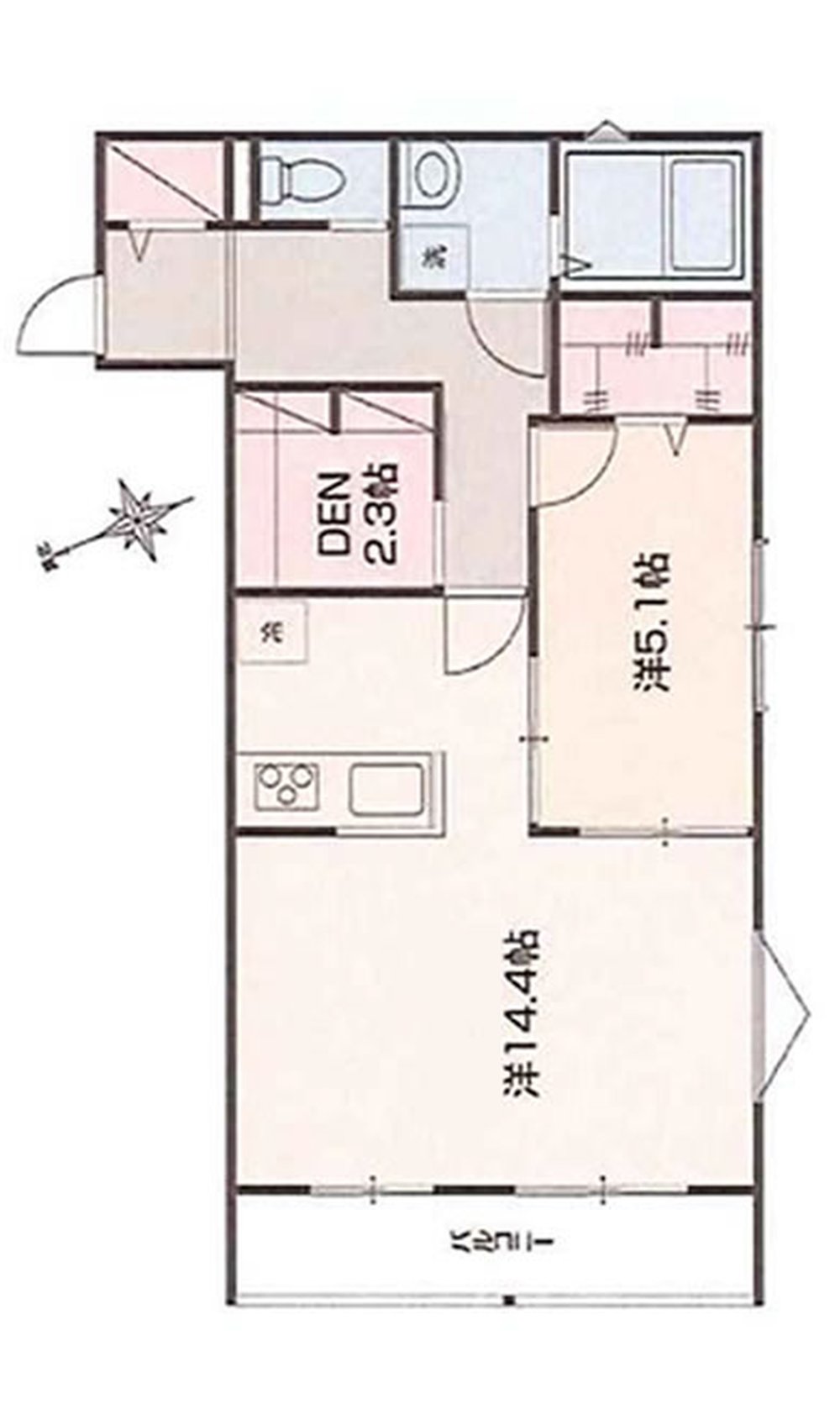 MELDIA是政（多磨霊園駅・T1-5518）の間取り図