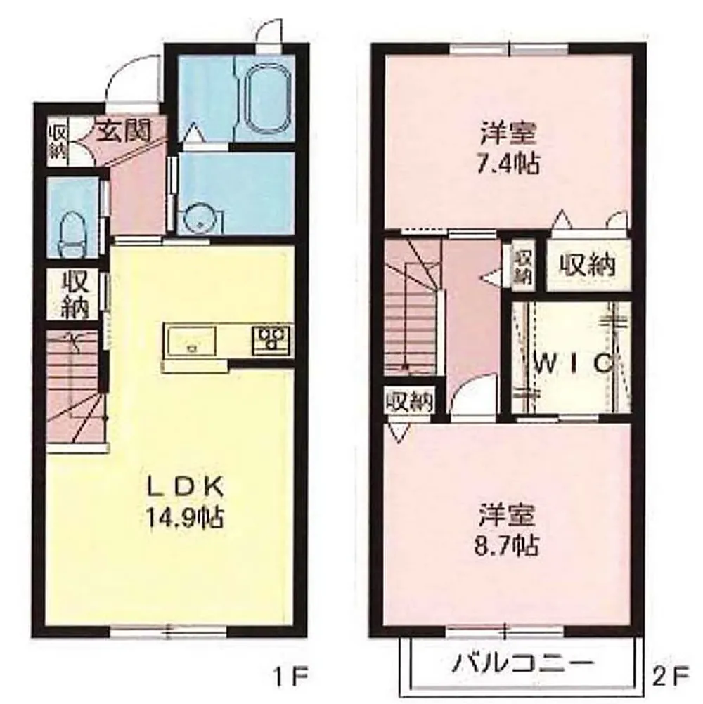 グリーンキャンパス（中河原駅・T2-5525）の間取り図