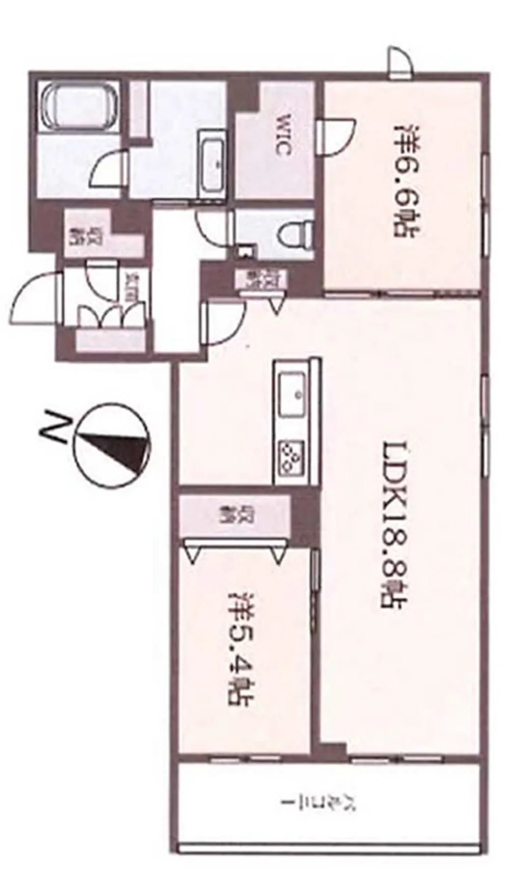 ホクレア分倍河原（T2-5532）の間取り図