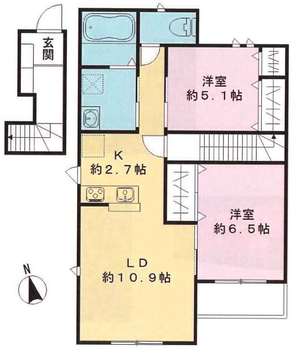 ヴィラコレマサ（是政駅・T2-5546）の間取り図