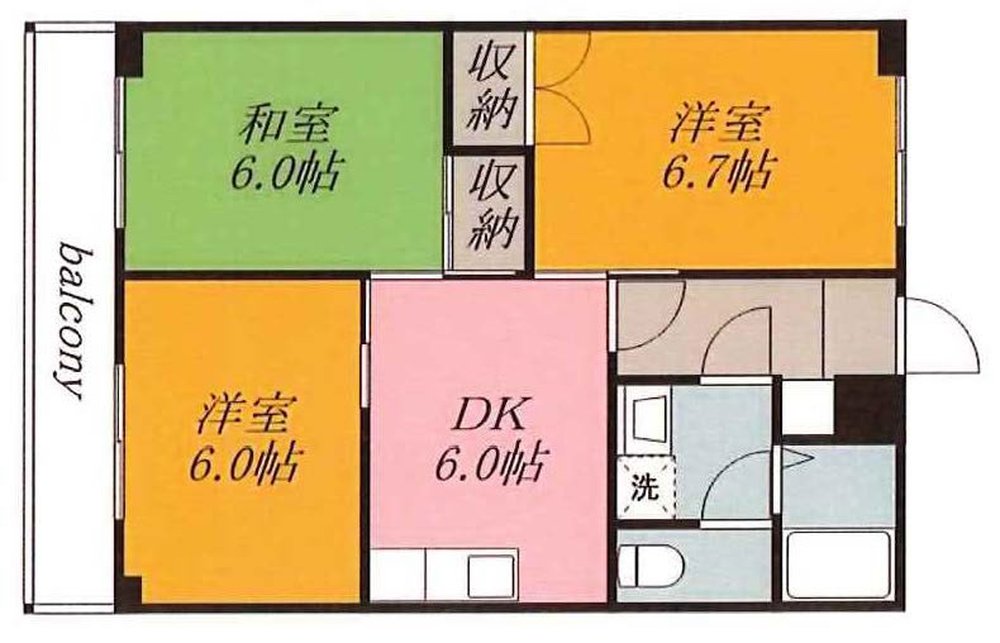 丸茂ビル（武蔵野台駅・T3-562）の間取り図