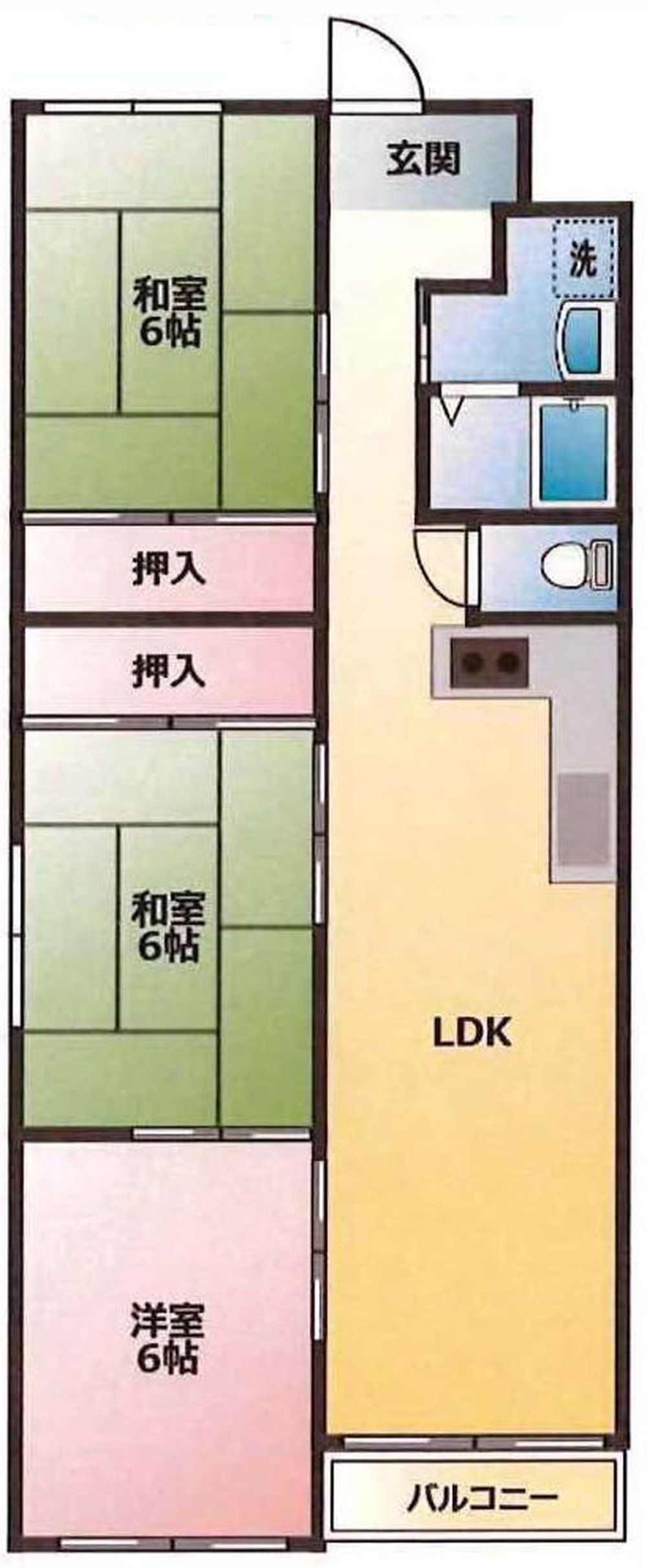ほわいとがあでん（飛田給駅・T3-586）の間取り図