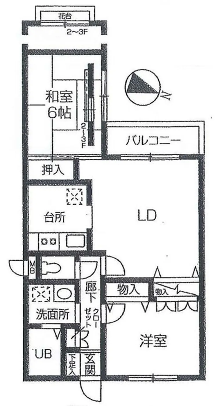 シャトレメイプル（多磨霊園駅・T2-600）の間取り図