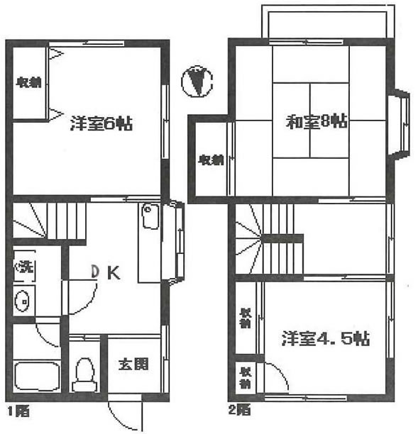 浅野メゾネットの間取り