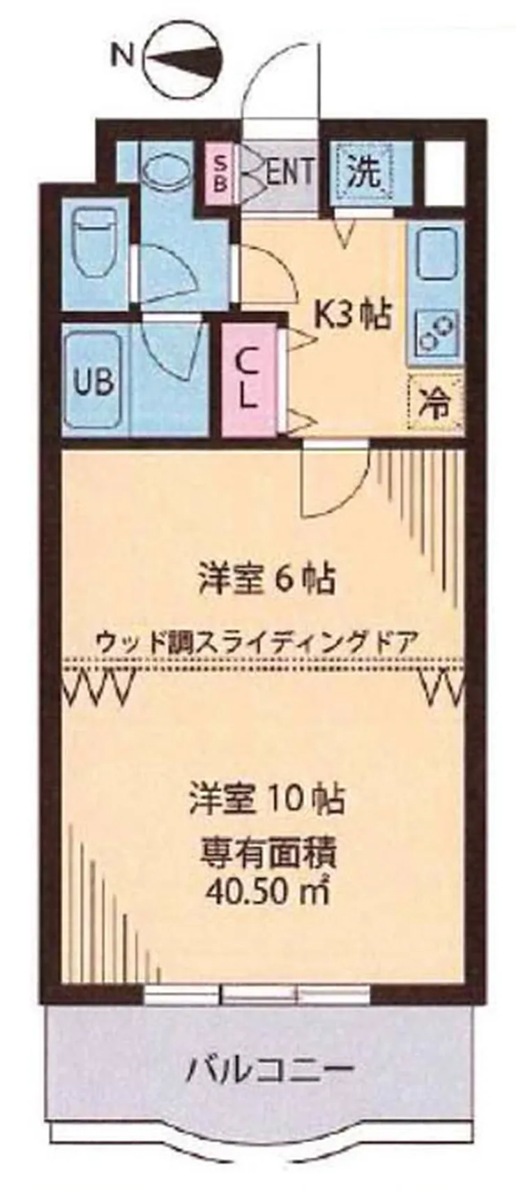 オクラファーム府中（東府中駅・T1-897）の間取り図