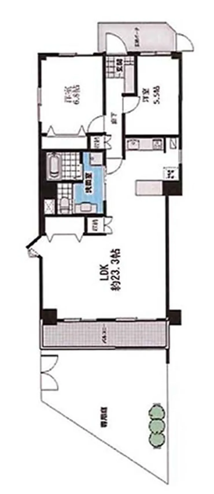 府中ビレジ（府中本町駅・T3-903）の間取り図
