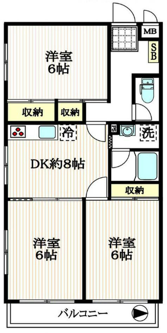 コーポカナイの間取り