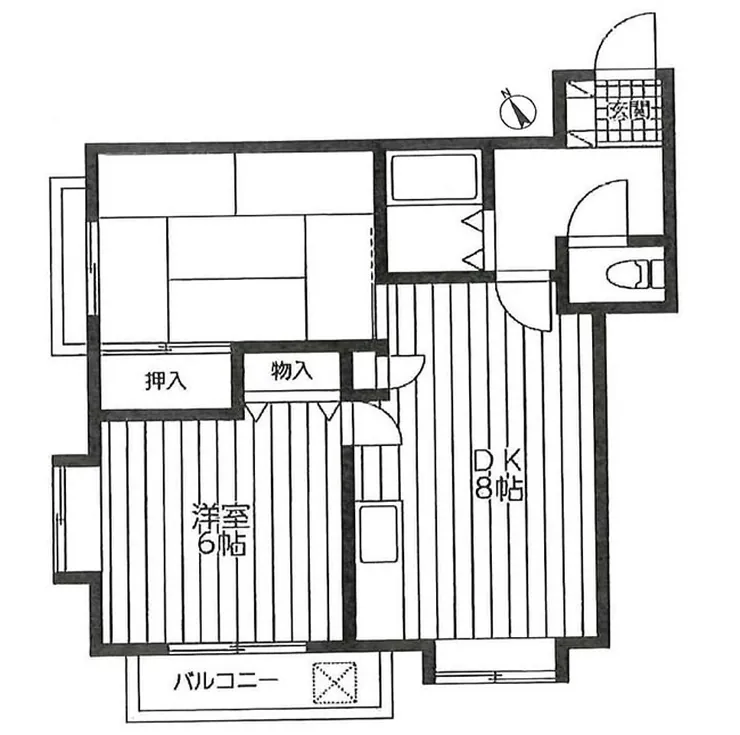 ウェルビル白糸台（武蔵野台駅・T2-93）の間取り図