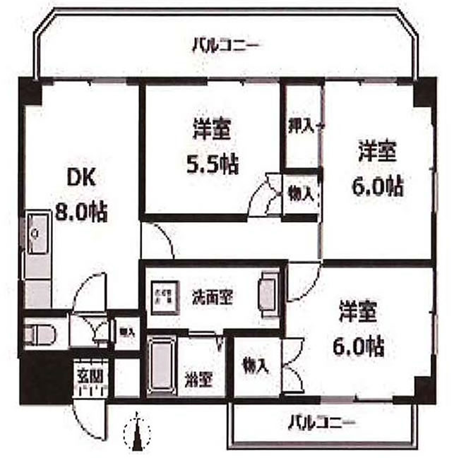 ラベーラ是政の間取り