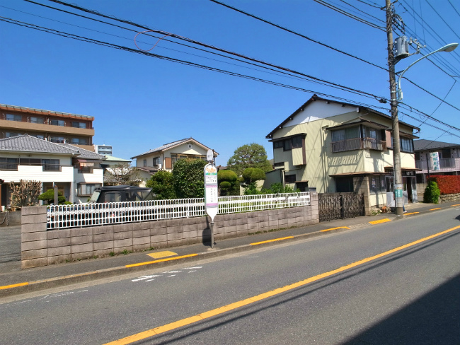 白糸台一丁目の停留所(改正前に撮影)