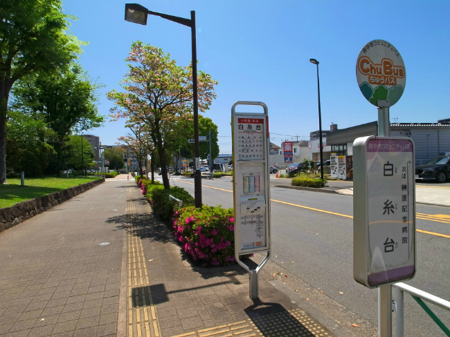 白糸台の停留所(改正前に撮影)