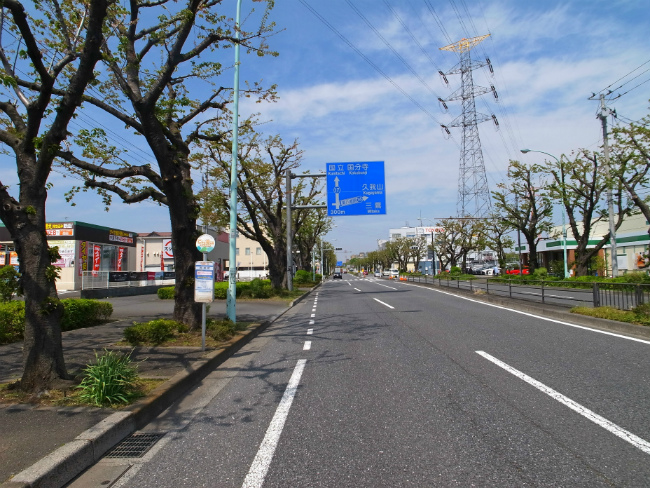 西原町の停留所（改正前に撮影）