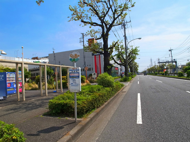 西原町の停留所（改正前に撮影）