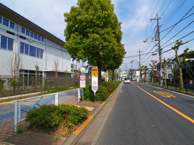 第三小学校の停留所（改正前に撮影）