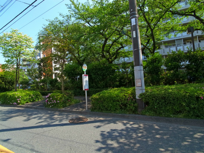 府中南町アパートの停留所（改正前に撮影）
