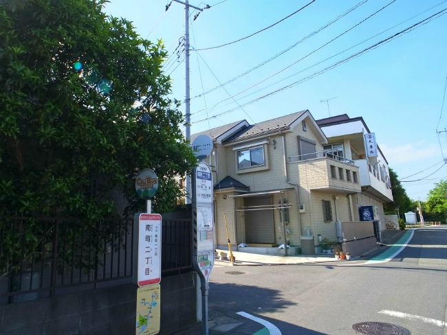 南町二丁目の停留所（改正前に撮影）