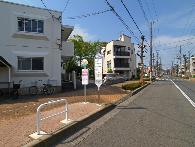 南町一丁目の停留所（改正前に撮影）