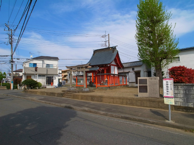 芝間稲荷神社の停留所（改正前に撮影）
