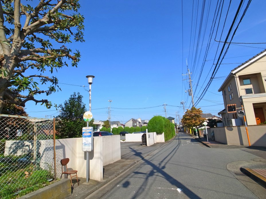 本宿町三丁目の停留所（上りのみ）
