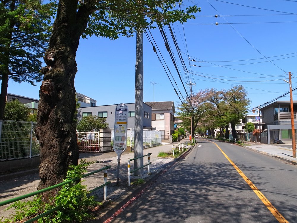 第二中学校の停留所（武蔵小金井駅南口行き）